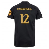 Dres Real Madrid Eduardo Camavinga #12 Tretina 2023-24 Krátky Rukáv